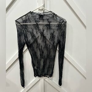 Chic Black Lace Blouse